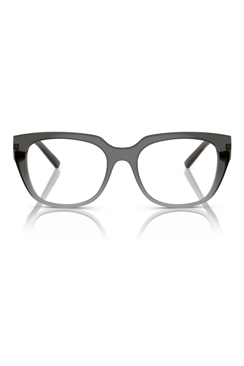 53mm Square Optical Glasses, Main, color, GRADIENT BLACK / DEMO LENS