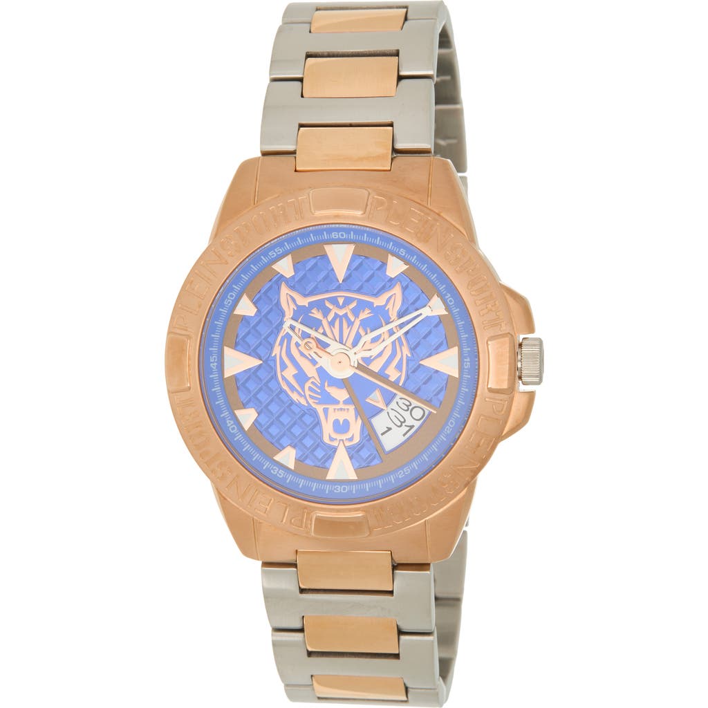 Philipp Plein Touchdown Two-tone Bracelet Watch, 44mm In Two Tone