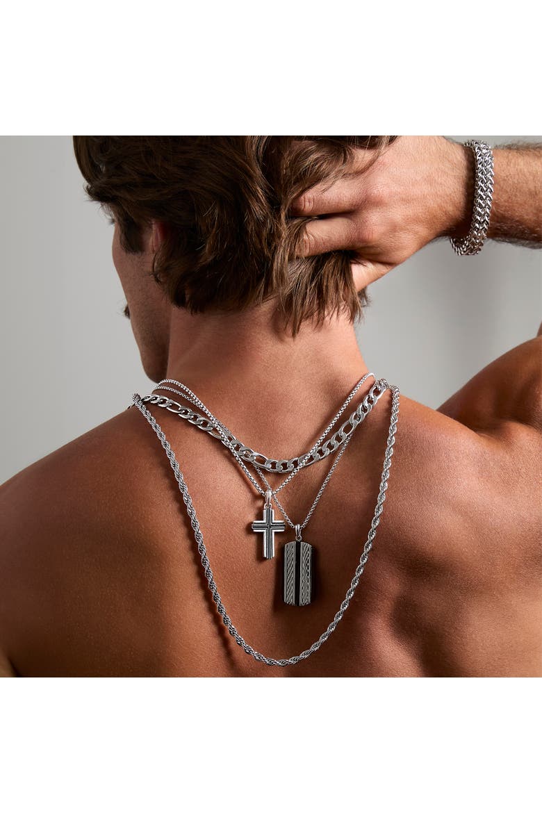 Silver Cross Pendant Necklace, Alternate, color, 48