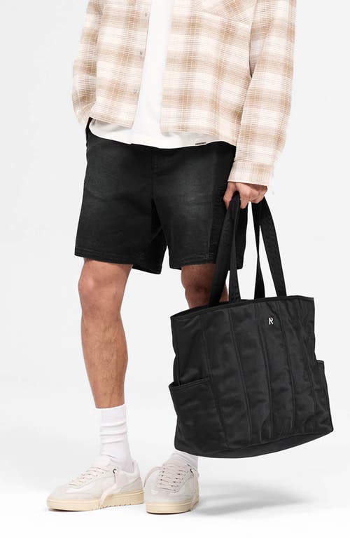 Represent Seasonal Stretch Cotton Cargo Shorts In Black