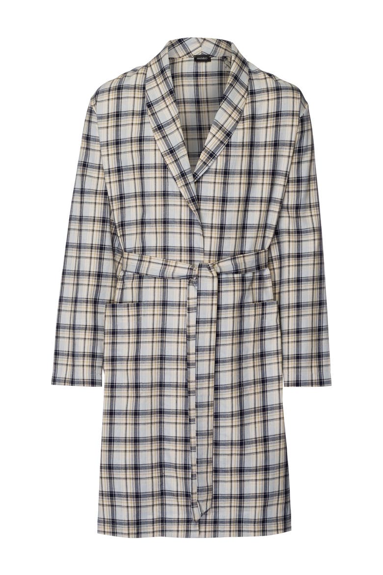 Cozy Comfort 100% Woven Cotton Flannel Robe, Main, color, Cardamom Check