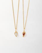 Edge of Ember Toi et Moi Garnet & Topaz Friendship Necklaces