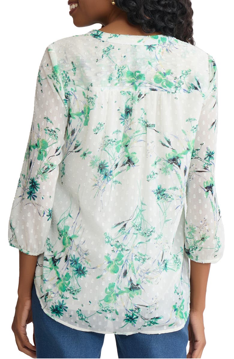 Jones New York Clip Dot Chiffon Top, Alternate, color, 