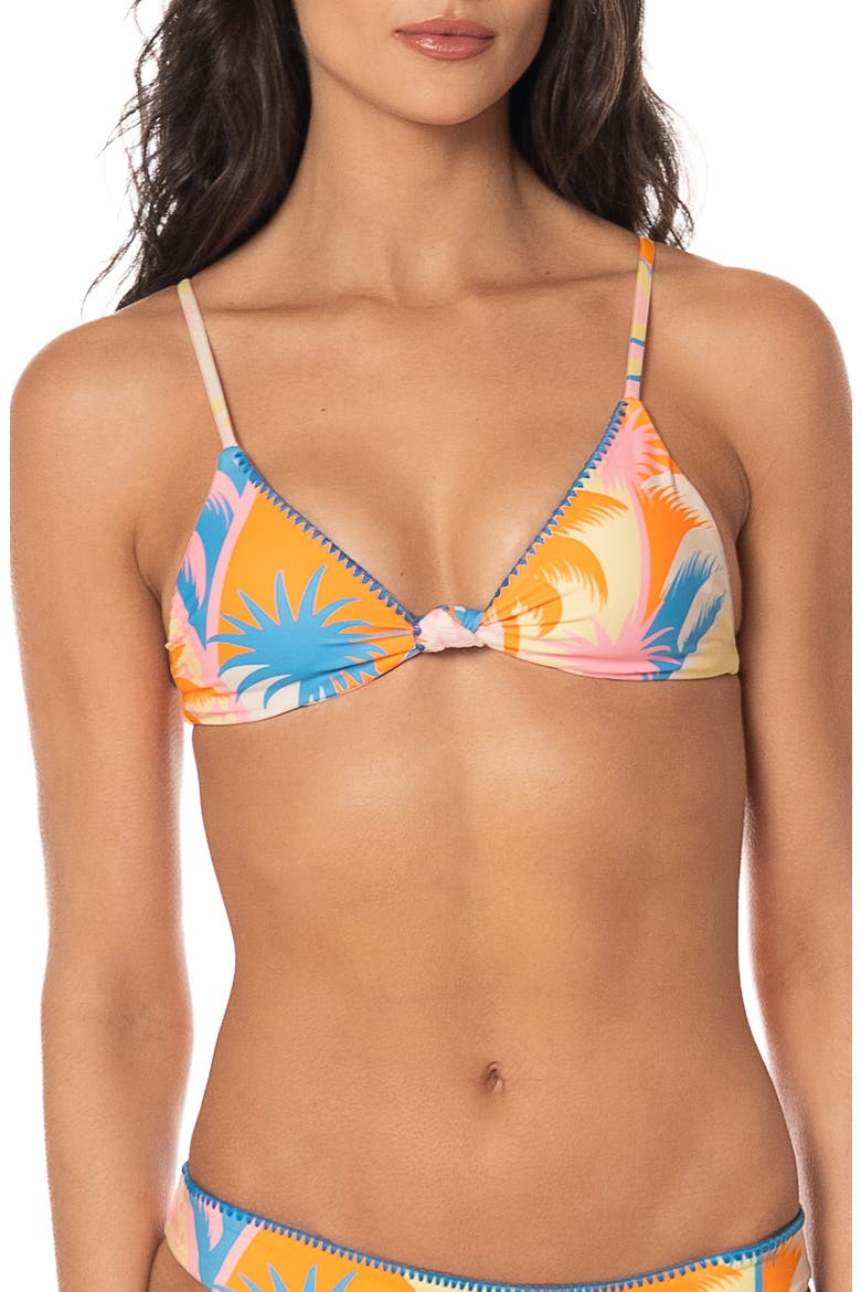Solar Bliss Reversible Sahara Bikini Top, Main, color, OPEN YELLOW