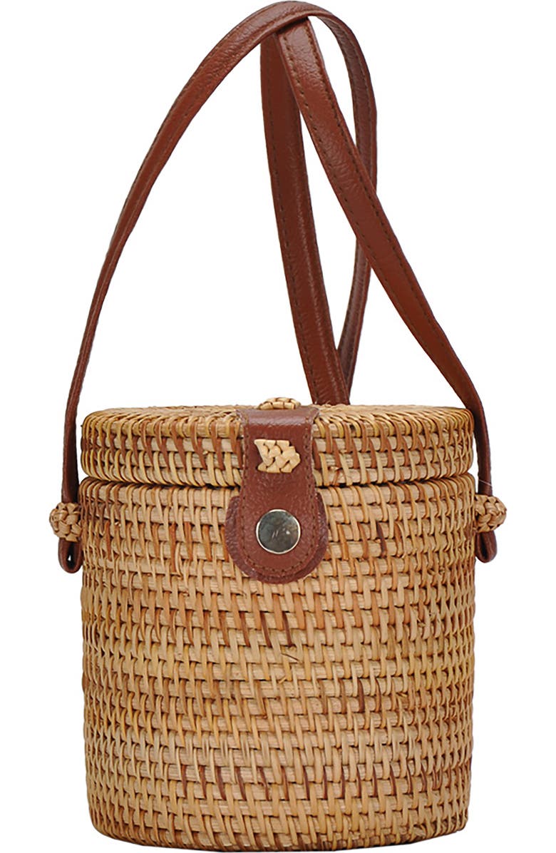 Antik Kraft Woven Straw Bag, Main, color,