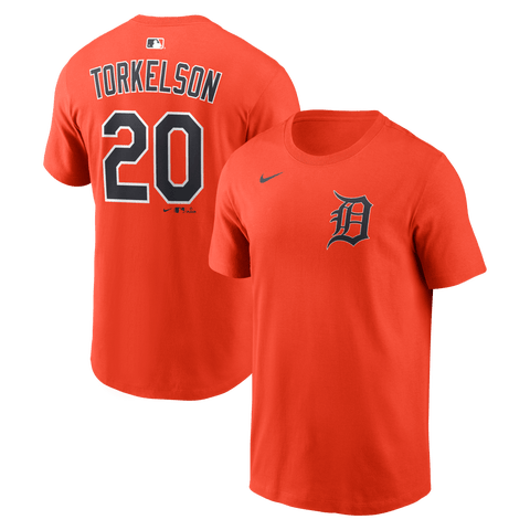 Men's Nike Spencer Torkelson Orange Detroit Tigers Name & Number T-Shirt