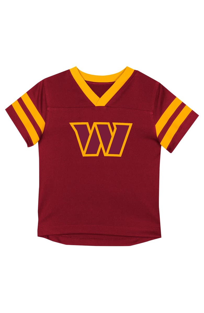 Outerstuff Toddler Outerstuff Burgundy/Gold Washington Commanders Red Zone V-Neck T-Shirt & Pants Set, Alternate, color, Burgundy