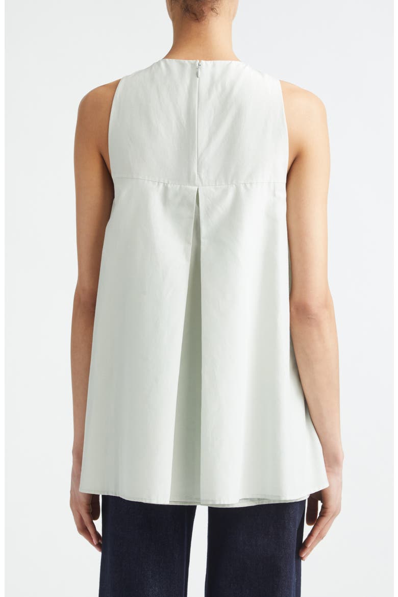 Liao Pleated Neck Sleeveless Cotton & Silk Voile Top, Alternate, color, MIST