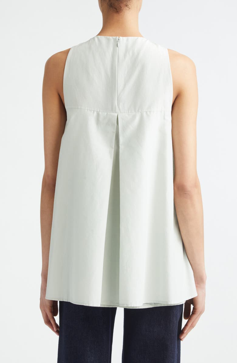 LOULOU DE SAISON Liao Pleated Neck Sleeveless Cotton & Silk Voile Top, Alternate, color, Mist