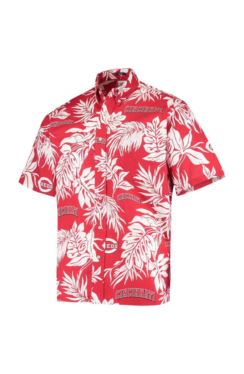 Reyn Spooner Men's Reyn Spooner Red Cincinnati Reds Aloha Button-Down Shirt, Alternate, color, 