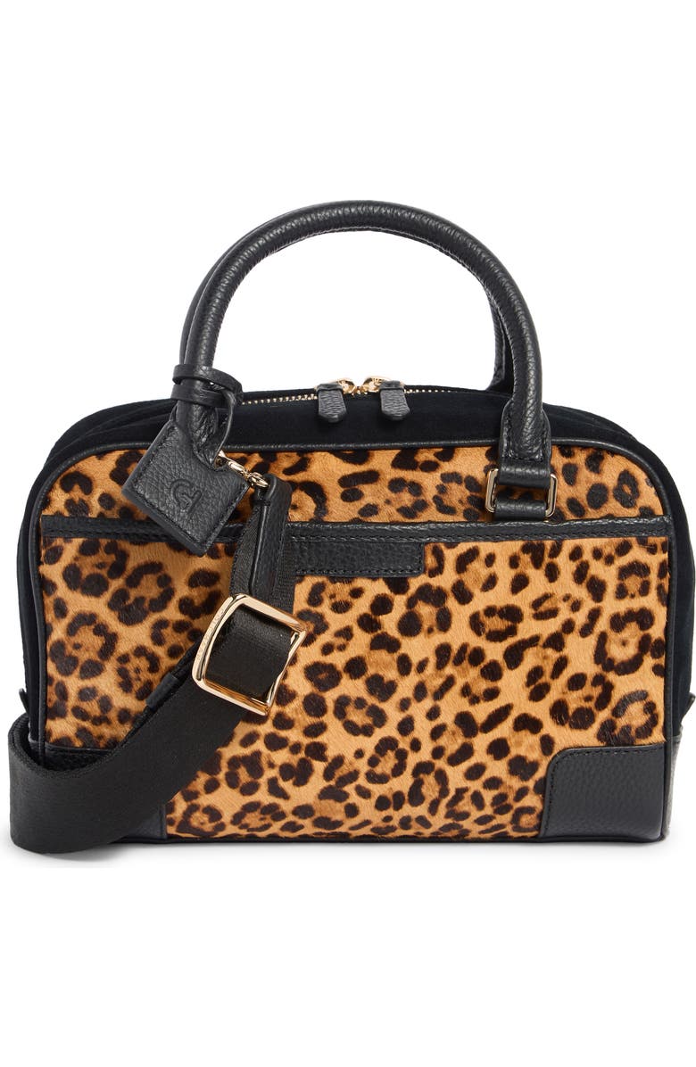 Cole Haan Small Beverly Satchel Bag, Main, color, Leopard Prnt/ Black