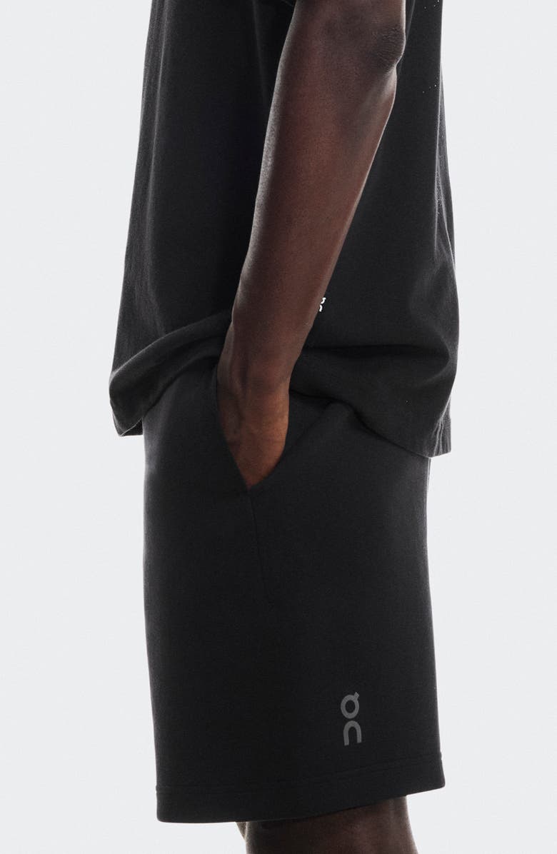 On Focus Stretch Running Shorts, Alternate, color, Black