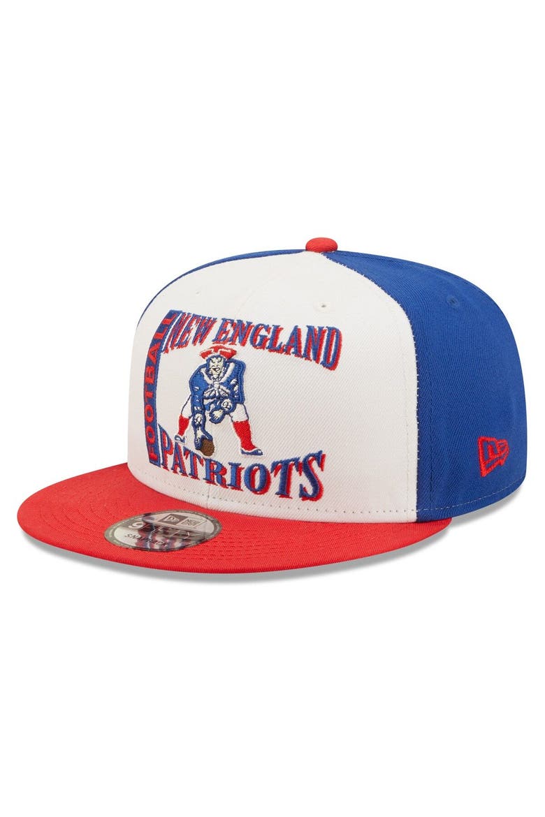 Men's New Era White/Red New England Patriots  Retro Sport 9FIFTY Snapback Hat, Main, color, White