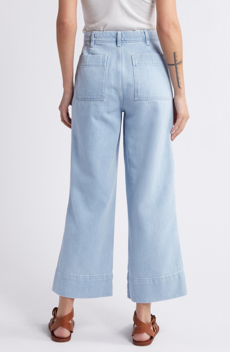 Treasure & Bond Patch Pocket Twill Ankle Wide Leg Pants, Alternate, color, 