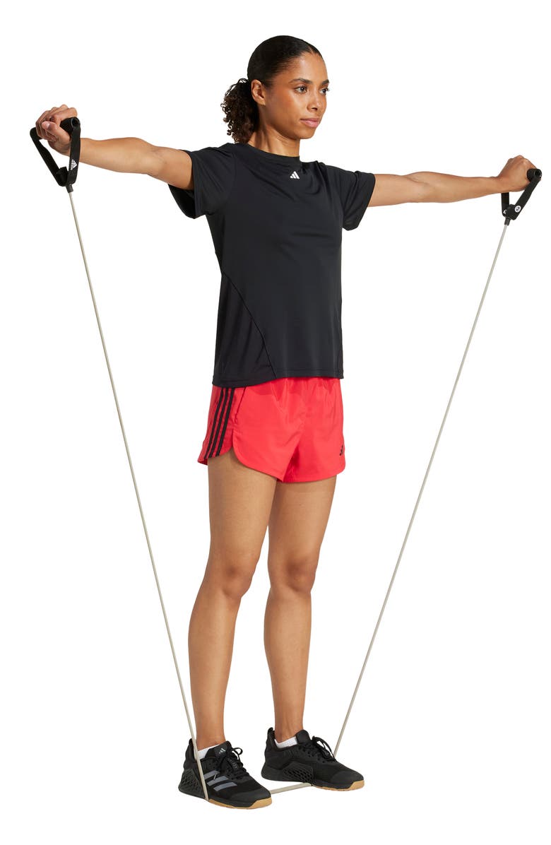 adidas Pacer High Waist Recycled Polyester Shorts, Alternate, color, 