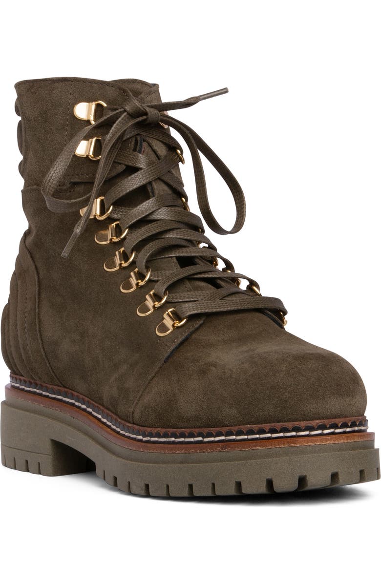 BEAUTIISOLES Ronnie Lace-Up Lug Sole Boot, Main, color, Khaki