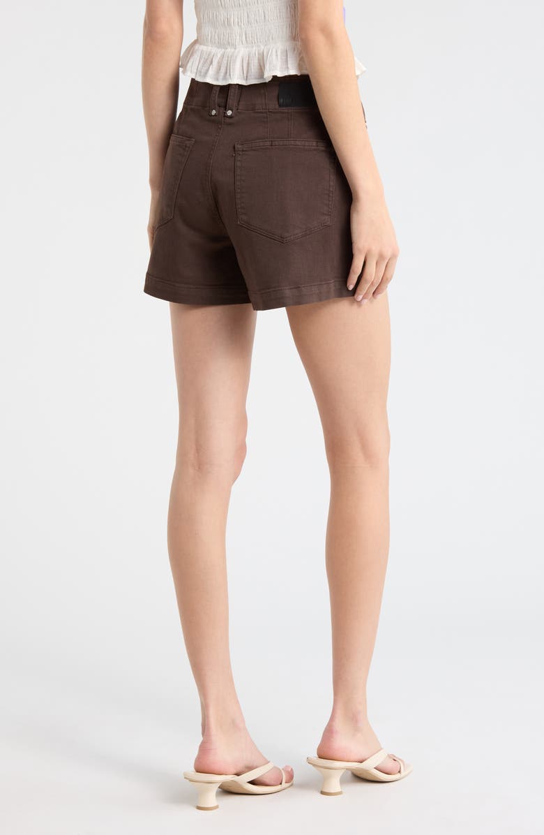 PAIGE Olivia Cargo Denim Shorts, Alternate, color, Rich Chocolate