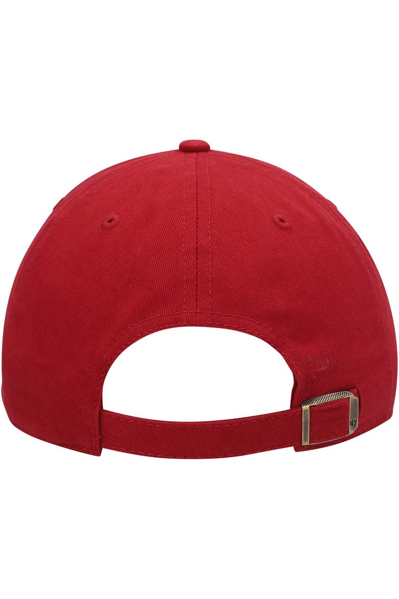 Women's '47 Crimson Washington State Cougars Miata Clean Up Logo Adjustable Hat, Alternate, color, Crimson