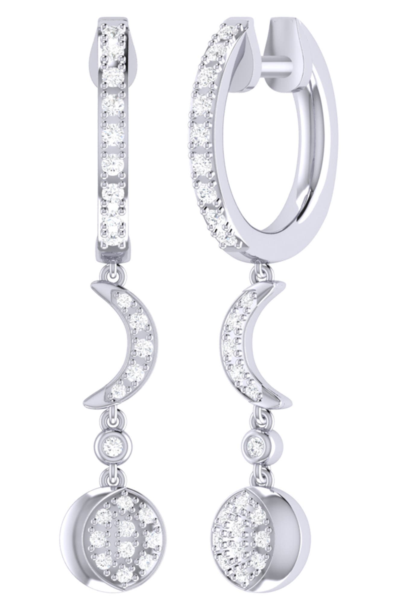 LuvMyJewelry Moonlit Phases Hoop Earrings