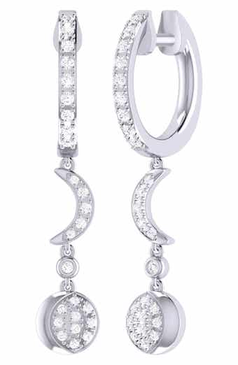 LuvMyJewelry Moonlit Phases Hoop Earrings