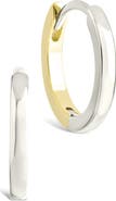 Sterling Forever Tinsley Two-Tone Huggie Hoop Earrings