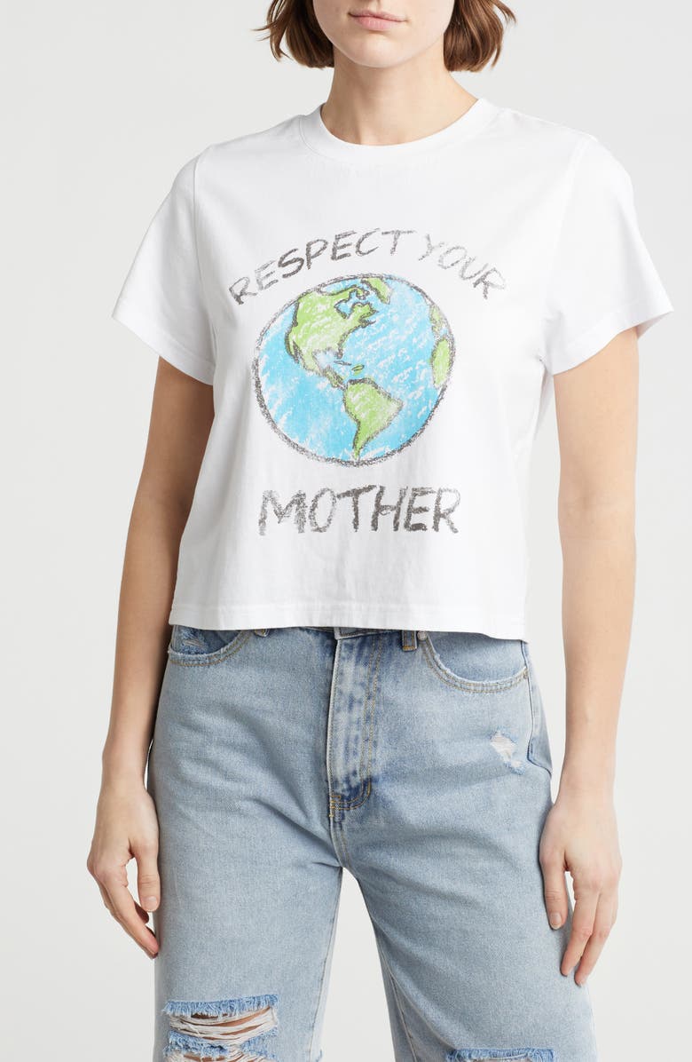 PTCL Respect Your Mother Crop Graphic T-Shirt, Main, color,