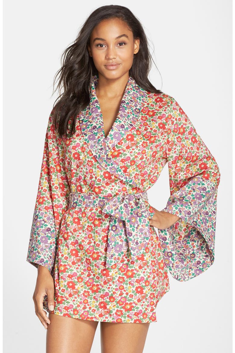 Floral Print Kimono, Main, color, BETSY