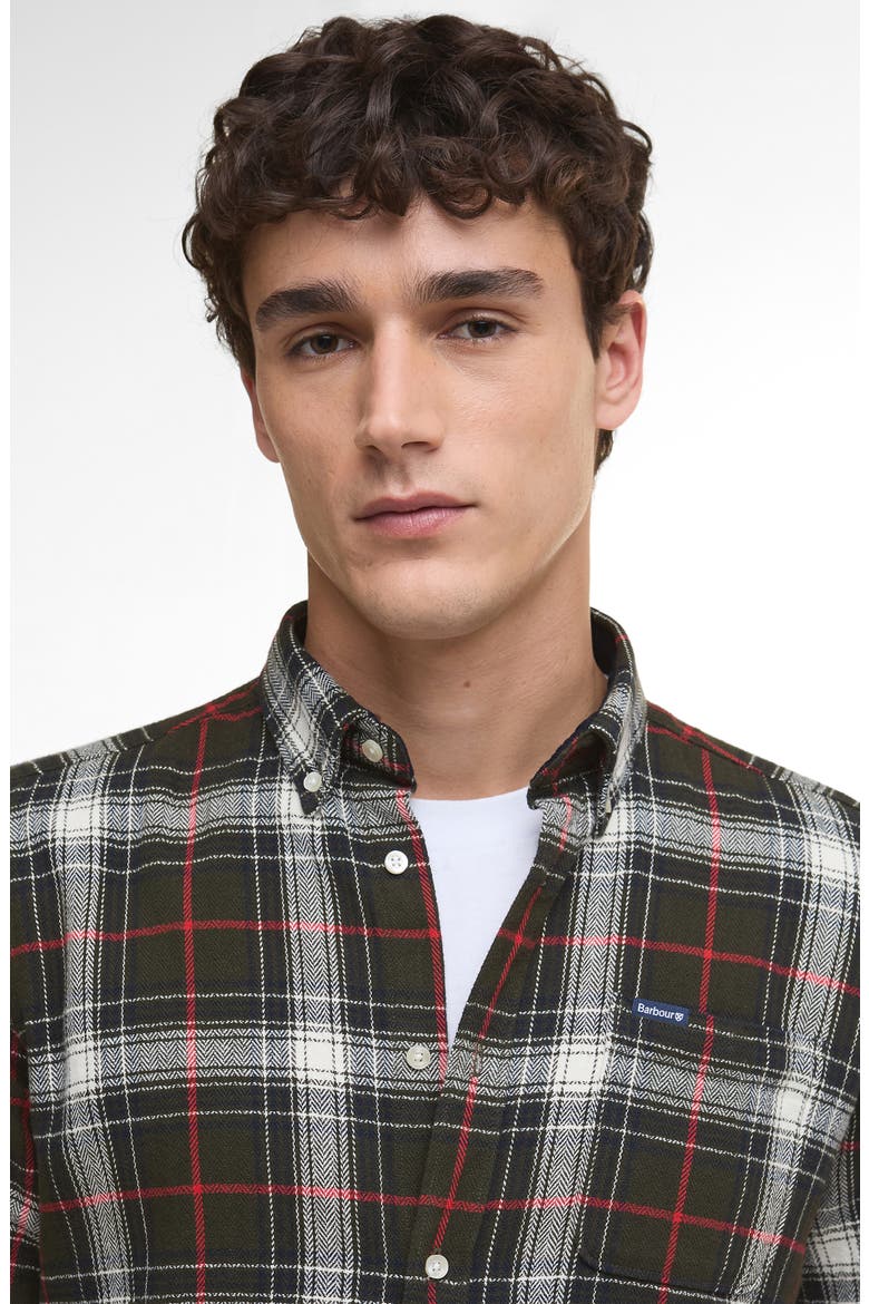 Whernside Tailored Button-Down Shirt, Alternate, color, OLIVE