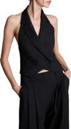 Kenneth Cole Pinstripe Double Breasted Halter Vest