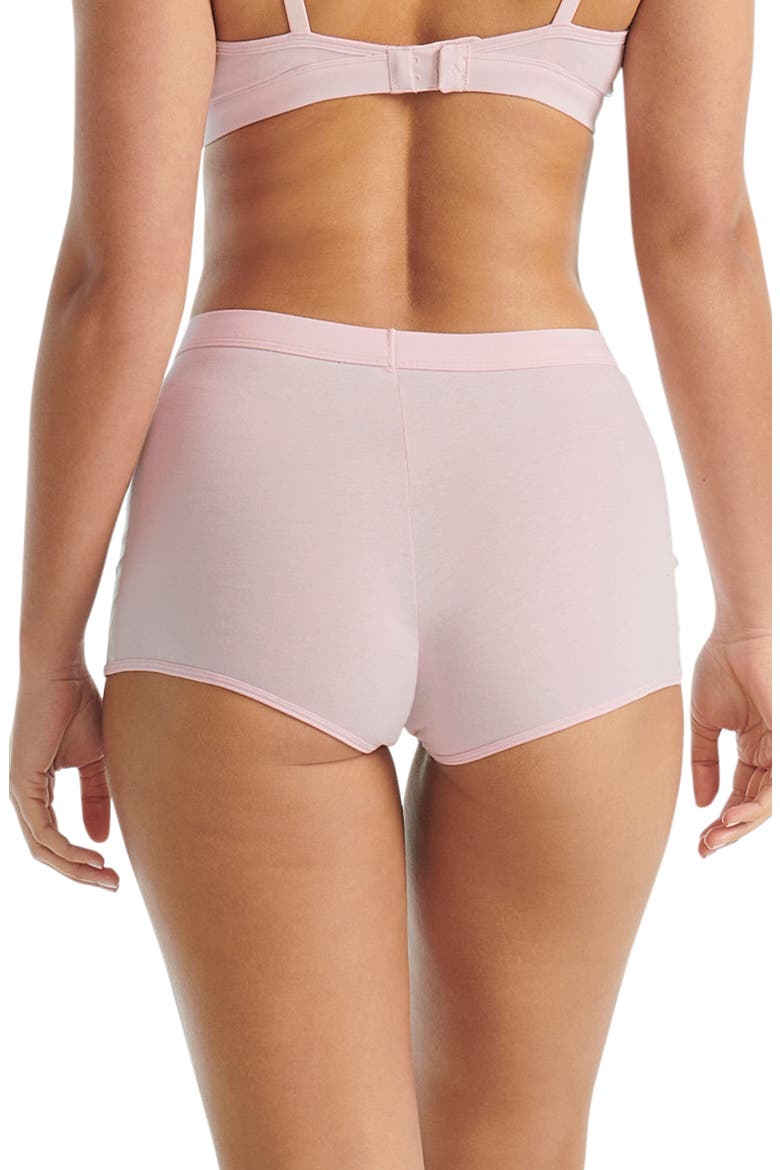 3-Stripes Boyshorts, Alternate, color, CLEAR PINK