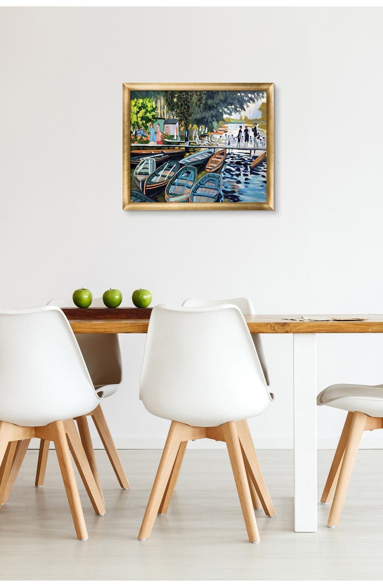 OVERSTOCK ART Bathers At Grenouillere,1869 - Framed Oil Reproduction of an Original Painting By Claude Monet, Alternate, color, 