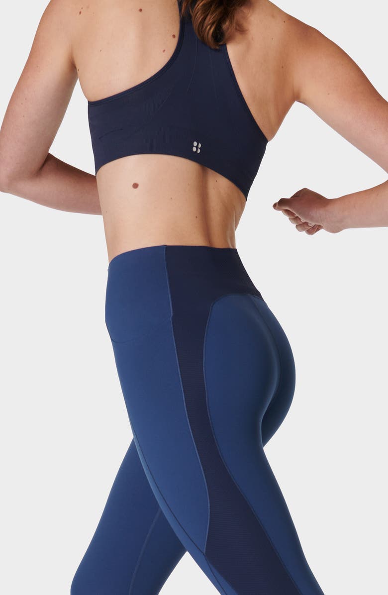 Sweaty Betty Power Texture Ankle Leggings, Alternate, color, Flux Blue