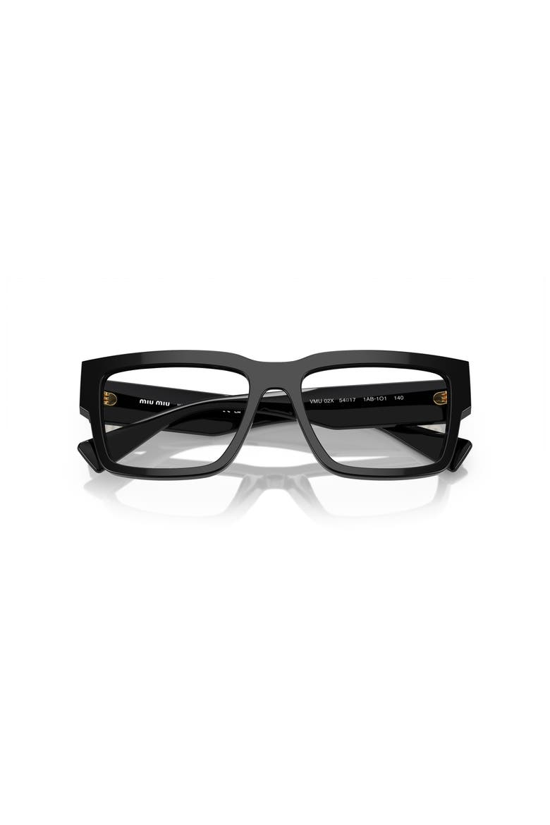 54mm Rectangle optical glasses, Alternate, color, Black