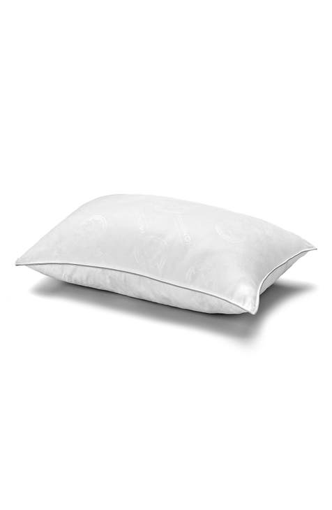 White Down Pillow, with MicronOne Dust Mite, Bedbug, and Allergen-Free Shell, Medium, for All Sleep Positions