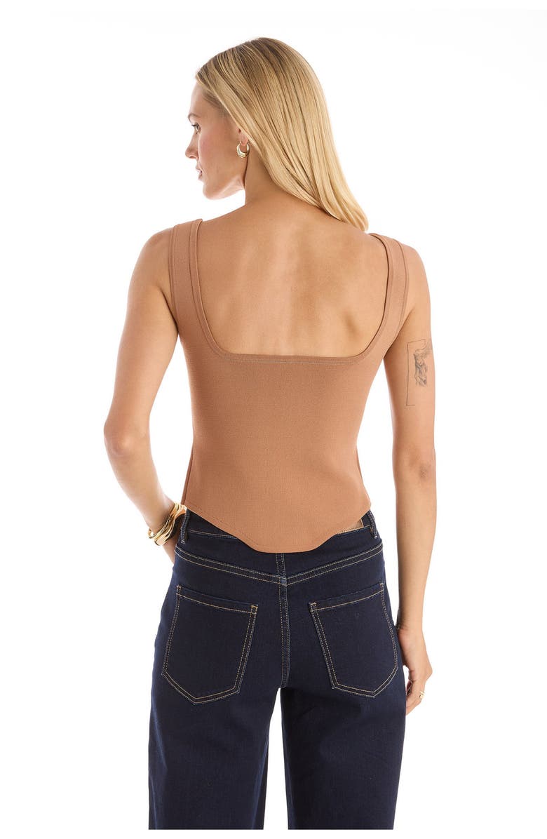 The Noli Shop Venus Button Top, Alternate, color, Mocha Mousse