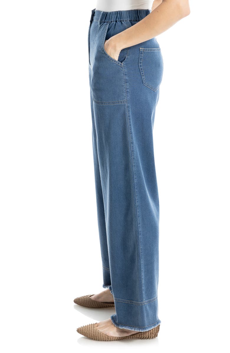 MAX STUDIO Pique Wide Leg Denim Pants, Alternate, color, Indigo-Indigo