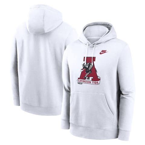 Men's Nike White Alabama Crimson Tide Legacy Logo Club Fleece Pullover Hoodie