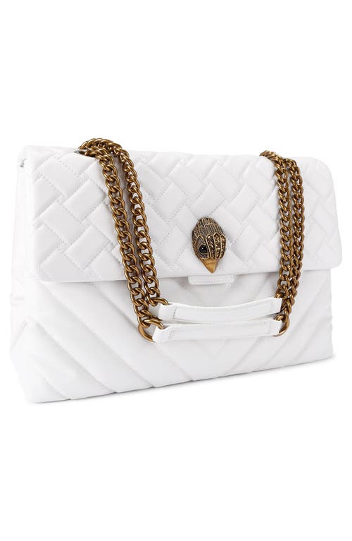 Kurt Geiger London Extra Large Kensington Leather Shoulder Bag In White