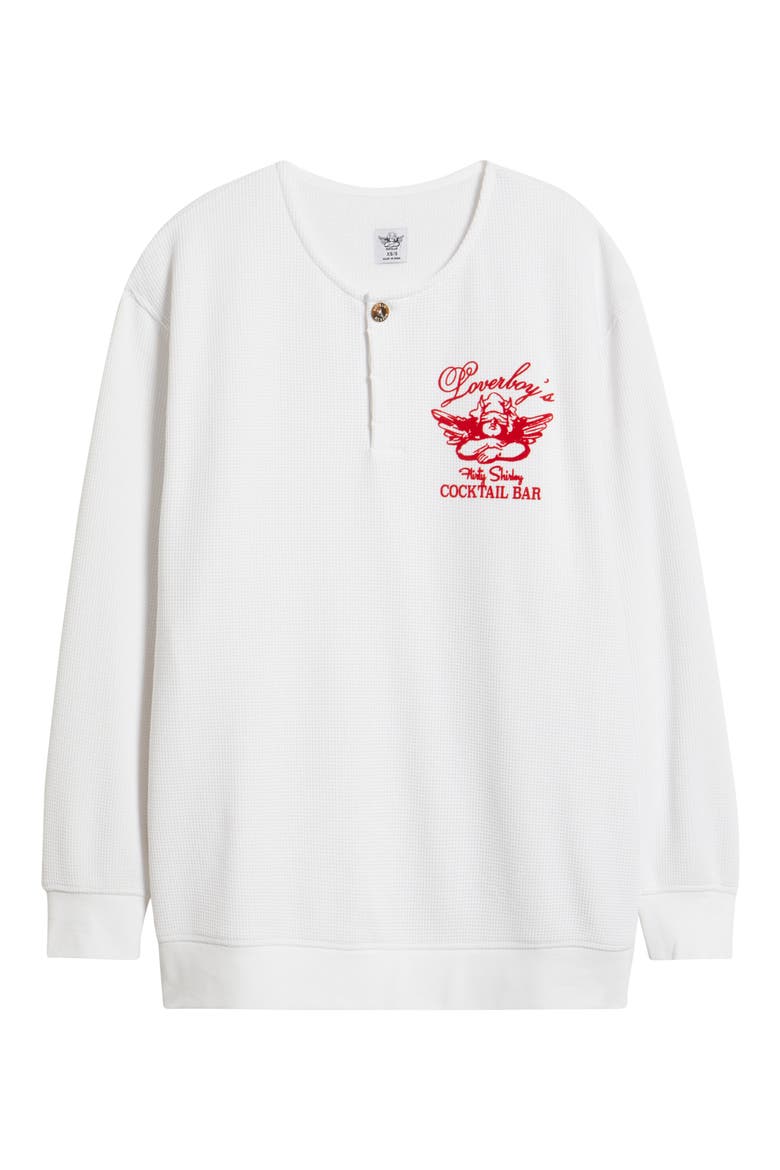 Loverboy Graphic Waffle Henley, Alternate, color, WHITE