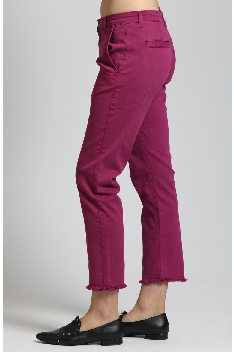 Straight Leg Ankle Pants, Alternate, color, BORDEAUX