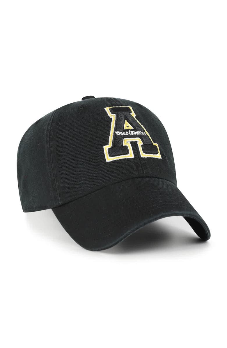'47 Men's '47 Black Appalachian State Mountaineers Clean Up Adjustable Hat, Alternate, color, 