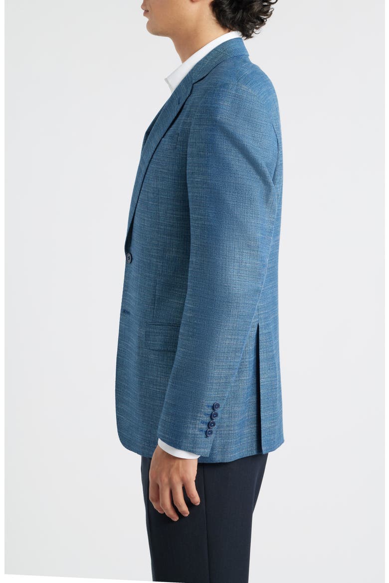 Slub Teal Sport Coat, Alternate, color, TEAL