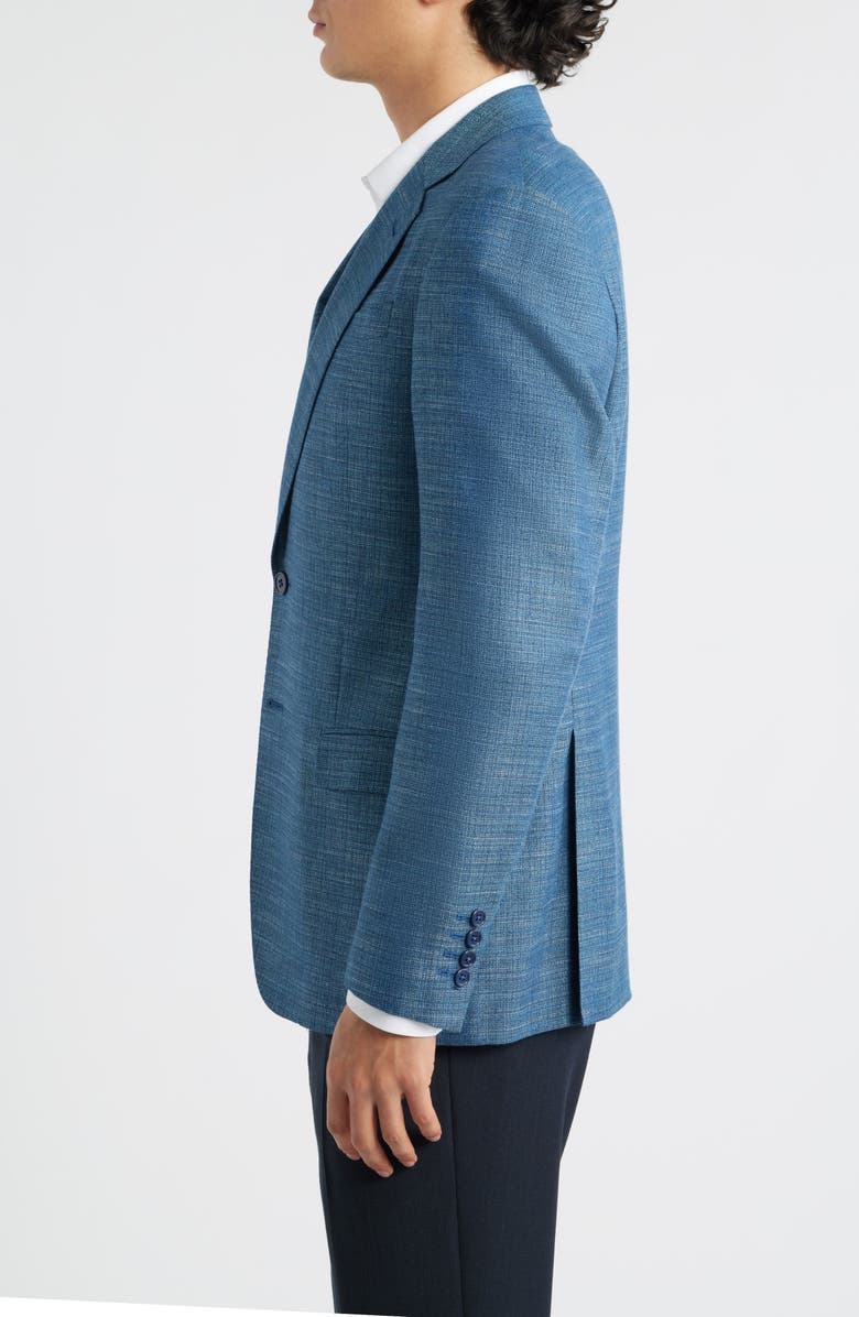 Emporio Armani Slub Teal Sport Coat, Alternate, color, Teal