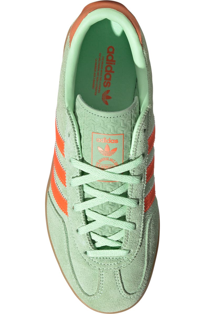 adidas Gazelle Stack Platform Sneaker, Alternate, color, Green Spark/ Orange/ Gum