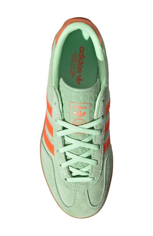 Adidas Originals Womens Adidas Gazelle Stack Suede Low-top Trainers In Green Spark/orange/gum