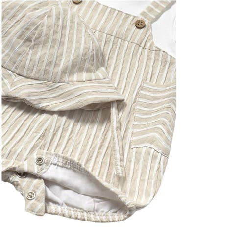 Mayoral Root Striped Romper Set