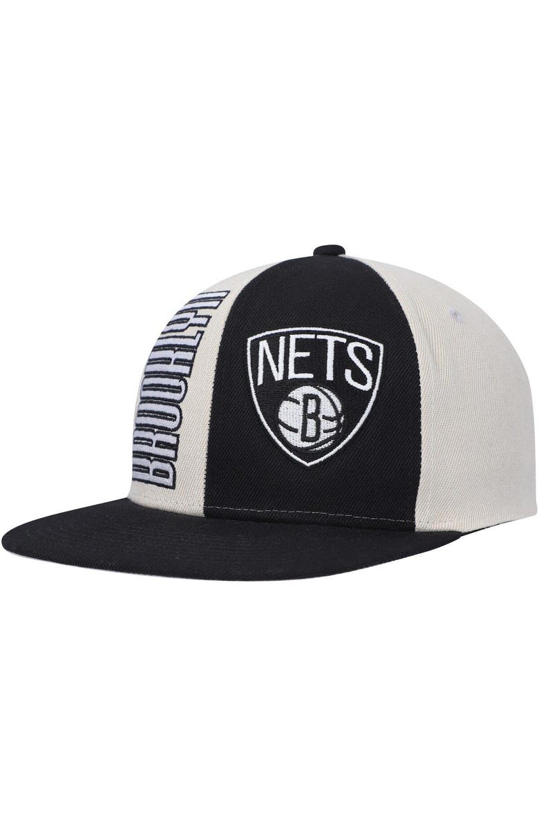 Mitchell & Ness Men's Mitchell & Ness Cream Brooklyn Nets Hardwood Classics Pop Snapback Hat, Main, color, 
