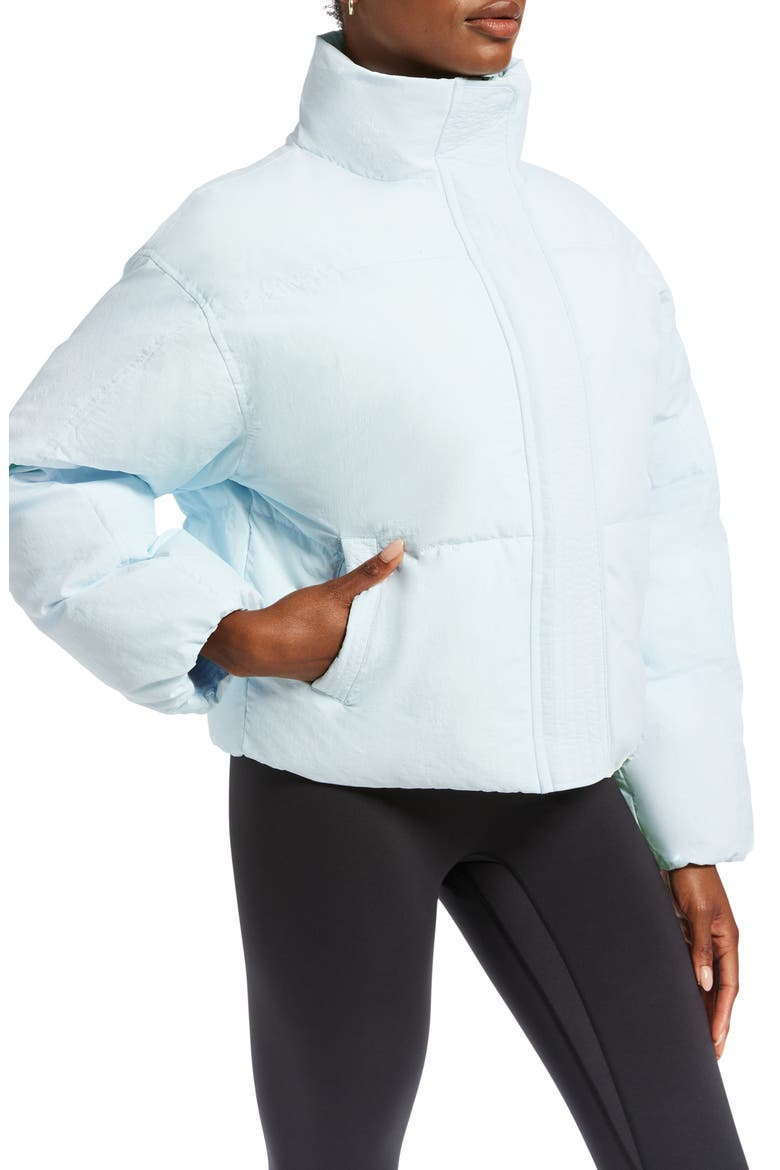 Crop Puffer Jacket, Alternate, color, ICE MELT