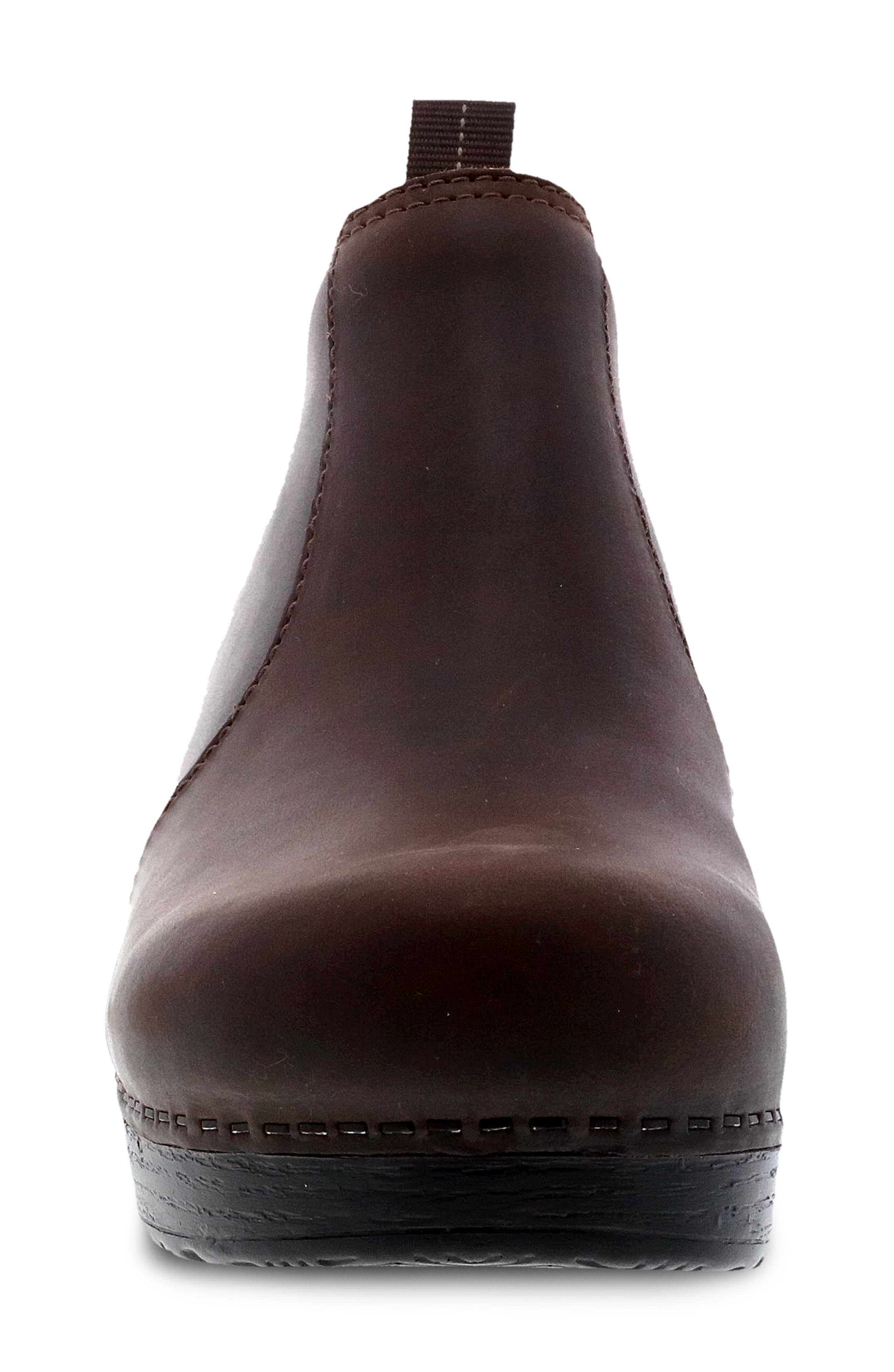 Dansko Frankie Chelsea Bootie, Alternate, color, Antique Brown Oiled