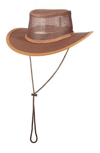 Scala Mesh Safari Hat In Brown